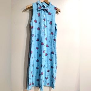 Zip Code blue dress with hearts